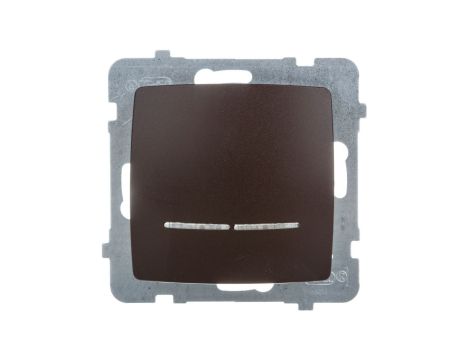 KARO Łącznik pojedynczy z podświetleniem czekoladowy metalik ŁP-1SS/m/40