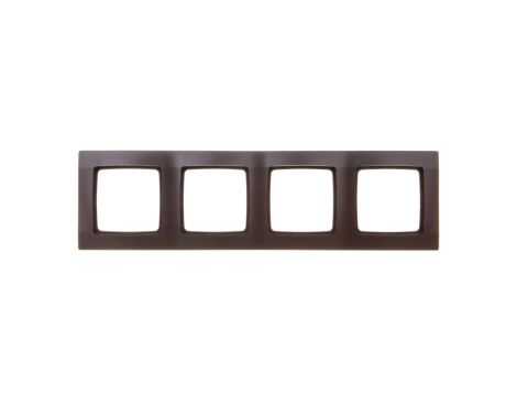 KARO Ramka poczwórna czekoladowy metalik R-4S/40