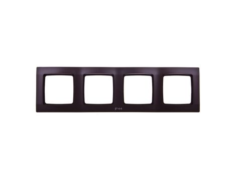 KARO Ramka poczwórna do łączników IP44 czekoladowy metalik RH-4S/40