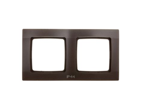KARO Ramka podwójna do łączników IP44 czekoladowy metalik RH-2S/40