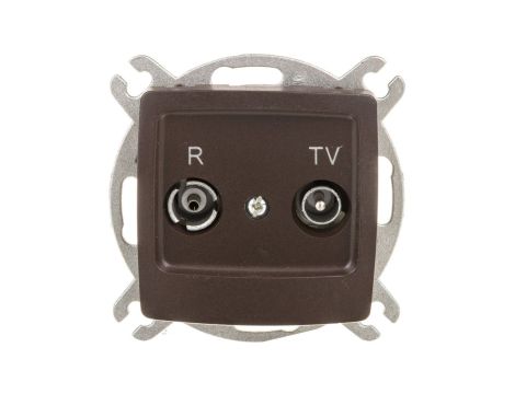 KARO Gniazdo antenowe RTV końcowe 2,5-3dB czekoladowy metalik GPA-SK/m/40