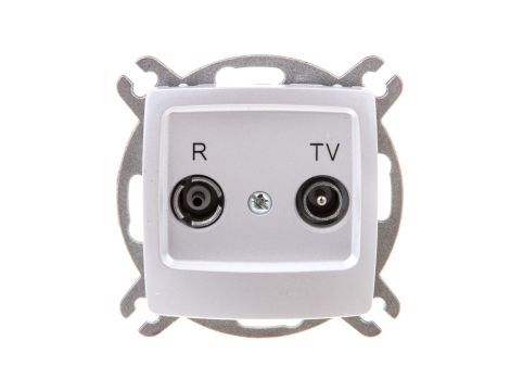 KARO Gniazdo antenowe RTV końcowe 2,5-3dB srebrny perłowy GPA-SK/m/43