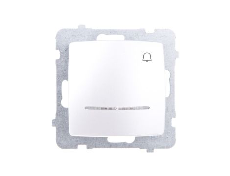 KARO Przycisk /dzwonek/ z podświetleniem srebrny perłowy ŁP-6SS/m/43