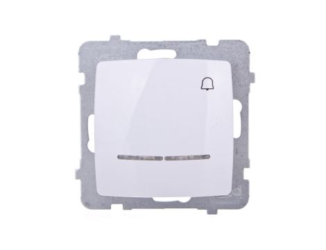 KARO Przycisk /dzwonek/ z podświetleniem biały ŁP-6SS/m/00