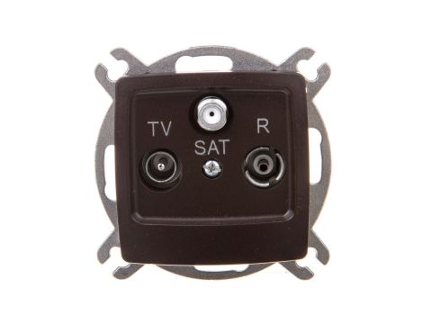 KARO Gniazdo antenowe RTV-SAT końcowe czekoladowy metalik GPA-SS/m/40