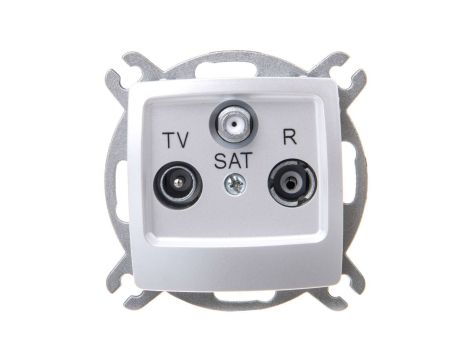 KARO Gniazdo antenowe RTV-SAT końcowe srebrny perłowy GPA-SS/m/43