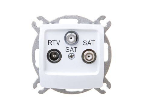 KARO Gniazdo antenowe RTV-SAT-SAT białe GPA-S2S/m/00