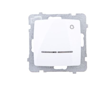 KARO Przycisk /światło/ z podświetleniem biały ŁP-5SS/m/00