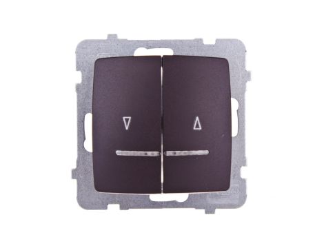 KARO Łącznik żaluzjowy z podświetleniem czekoladowy metalik ŁP-7SS/m/40