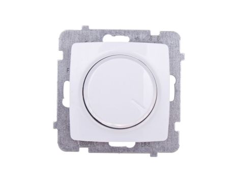 KARO Ściemniacz przyciskowo-obrotowy /żarowy i halogenowy/ biały ŁP-8S/m/00