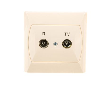 AKCENT Gniazdo antenowe RTV zakończeniowe 10dB beżowe GPA-10APZ/01