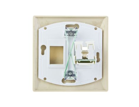AKCENT Gniazdo komputerowe pojedyncze RJ45 kat.5e FOREX beżowe GPK-1A/F/01