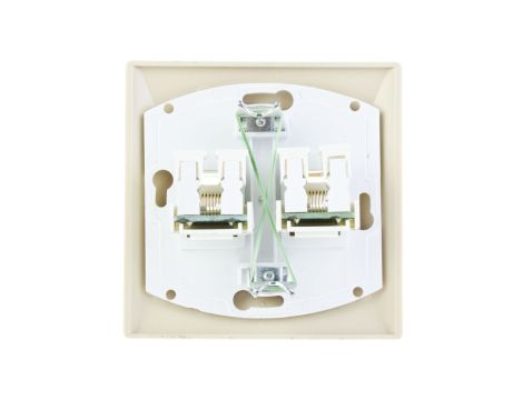 AKCENT Gniazdo komputerowe podwójne RJ45 kat.5e FOREX beżowe GPK-2A/F/01