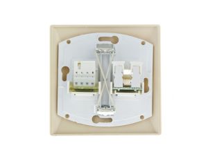 AKCENT Gniazdo teleinformatyczne RJ45 + RJ11 beżowe GPKT-A/F/01