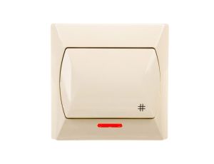 AKCENT Łącznik krzyżowy z podświetleniem beżowy ŁP-4AS/01