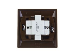 AKCENT Łącznik schodowy + pojedynczy brązowy ŁP-9A/24