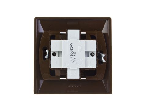 AKCENT Łącznik schodowy + pojedynczy brązowy ŁP-9A/24