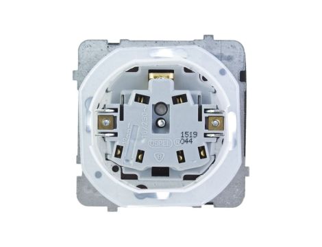 KARO Gniazdo bryzgoszczelne z/u IP44 z przesłonami klapka przezroczysta czekoladowy metalik GPH-1SZP/m/40/d