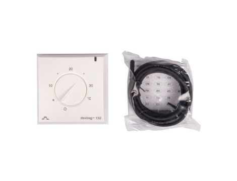 Termostat DEVIreg 132 230V 16A 5-30C IP30 biały 140F1011
