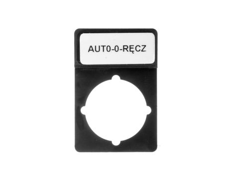 Tabliczka opisowa czarna prostokątna ST22-1901P26