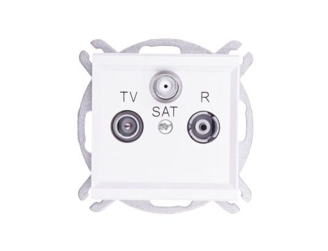 SONATA Gniazdo antenowe RTV-SAT przelotowe ecru GPA-RSP/m/27