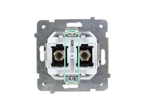 SONATA Gniazdo antenowe podwójne typu F szampański złoty GPA-2RF/m/39