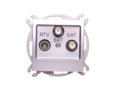IMPRESJA Gniazdo antenowe RTV-SAT-SAT srebrne GPA-Y2S/m/18