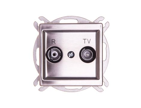 SONATA Gniazdo antenowe RTV przelotowe 16dB stal inox GPA-16RMP/m/37