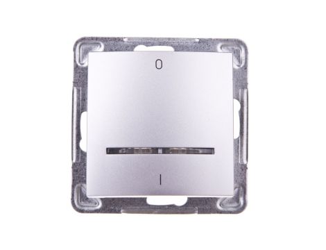 IMPRESJA Łącznik podwójny z podświetleniem srebrny ŁP-11YS/m/18