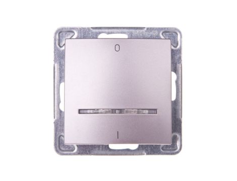 IMPRESJA Łącznik dwubiegunowy z podświetleniem tytan ŁP-11YS/m/23