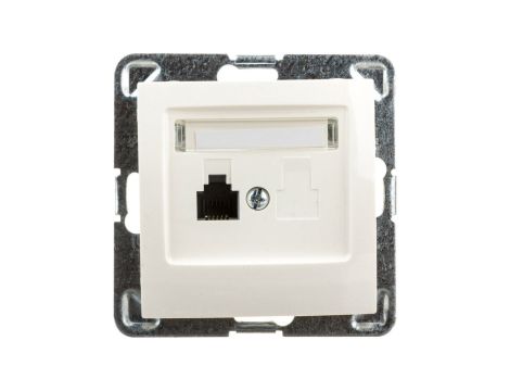IMPRESJA Gniazdo telefoniczne pojedyncze RJ11 ecru GPT-1Y/m/27