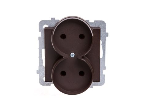 SONATA Gniazdo podwójne b/u czekoladowy metalik GP-2RR/m/40