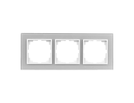 Sentia Ramka potrójna szklana srebrna 1473-63
