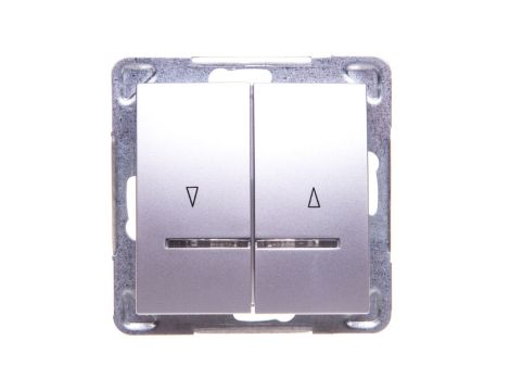 IMPRESJA Łącznik żaluzjowy z podświetleniem srebro ŁP-7YS/m/18