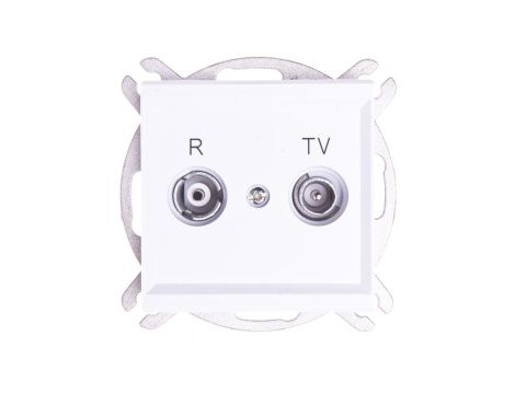 SONATA Gniazdo antenowe RTV przelotowe 10dB białe GPA-10RP/m/00