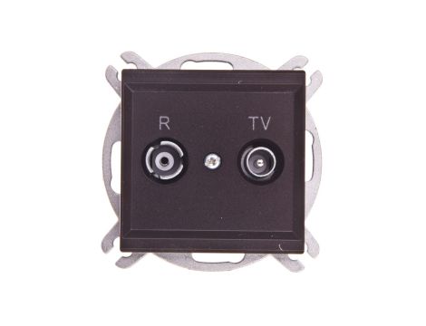 SONATA Gniazdo antenowe RTV przelotowe 10dB czekoladowy metalik GPA-10RP/m/40