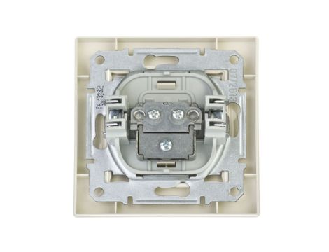 Gniazdo antenowe Asfora TV przelotowe 8dB kremowe z ramką EPH3200323