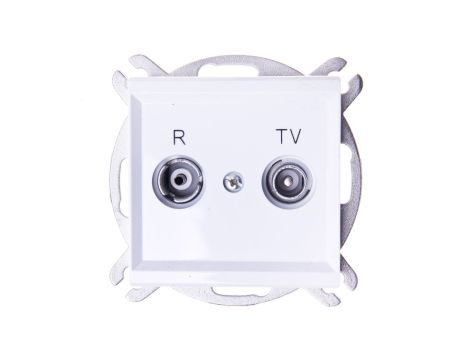 SONATA Gniazdo antenowe RTV przelotowe 14dB białe GPA-14RP/m/00