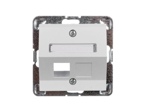 IMPRESJA Obudowa gniazda komputerowego pojedynczego skośna biała GPK-1YS/p/00