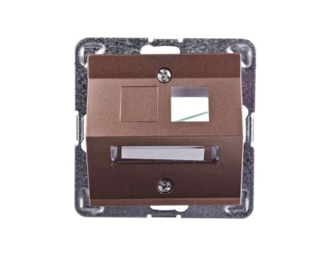 IMPRESJA Obudowa gniazda komputerowego pojedynczego skośna złoty metalik GPK-1YS/p/28