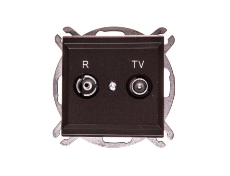 SONATA Gniazdo antenowe RTV przelotowe 16dB czekoladowy metalik GPA-16RP/m/40