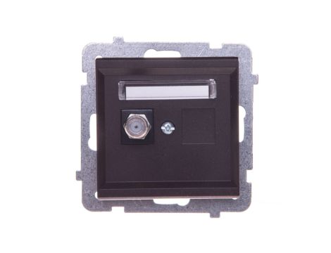 SONATA Gniazdo antenowe pojedyncze typu F czekoladowy metalik GPA-1RF/m/40