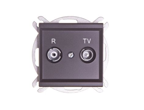 SONATA Gniazdo antenowe RTV końcowe 2,5-3dB czekoladowy metalik GPA-RK/m/40