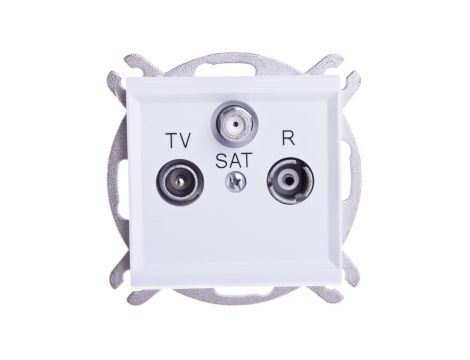 SONATA Gniazdo antenowe RTV-SAT przelotowe białe GPA-RSP/m/00