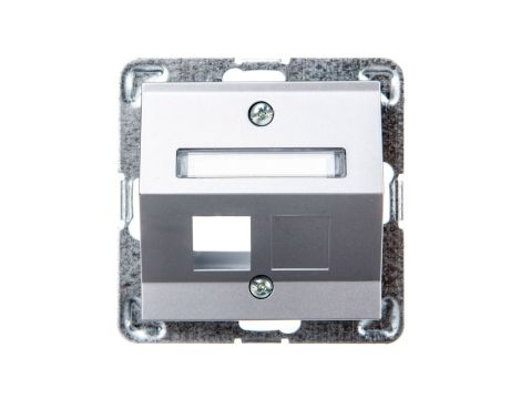 IMPRESJA Obudowa gniazda komputerowego pojedynczego skośna srebrna GPK-1YS/p/18