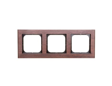 SONATA Ramka potrójna drewno orzech R-3RW/34