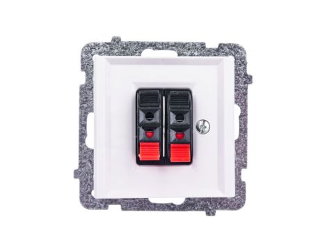 SONATA Gniazdo głośnikowe podwójne ecru GG-2R/m/27