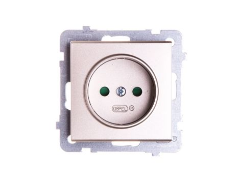 SONATA Gniazdo pojedyncze b/u z przesłonami szampański złoty GP-1RP/m/39