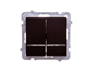 SONATA Łącznik świecznikowy z podświetleniem czekoladowy metalik ŁP-2RS/m/40