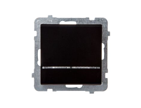 SONATA Łącznik kontrolny z podświetleniem czarny metalik ŁP-12RS/m/33